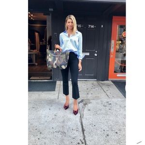 SPANX THE PERFECT BLACK PANT KICK CROP FLARE SIZE SMALL PETITE